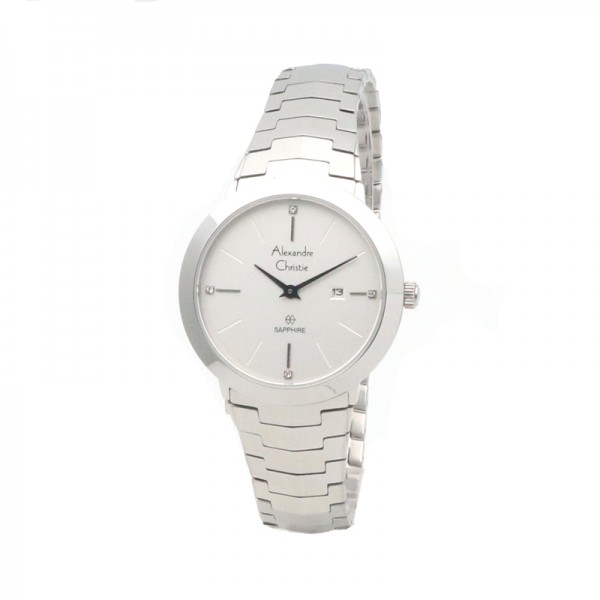 Alexandre Christie AC 8568 Silver White Lady Sapphire